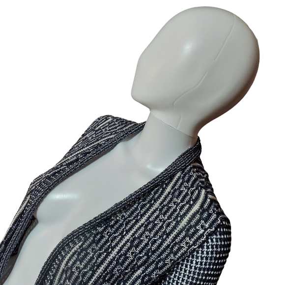 Nic + Zoe Pleated Flare Hem Longline Open Linen Blend Cardigan - Picture 4 of 13